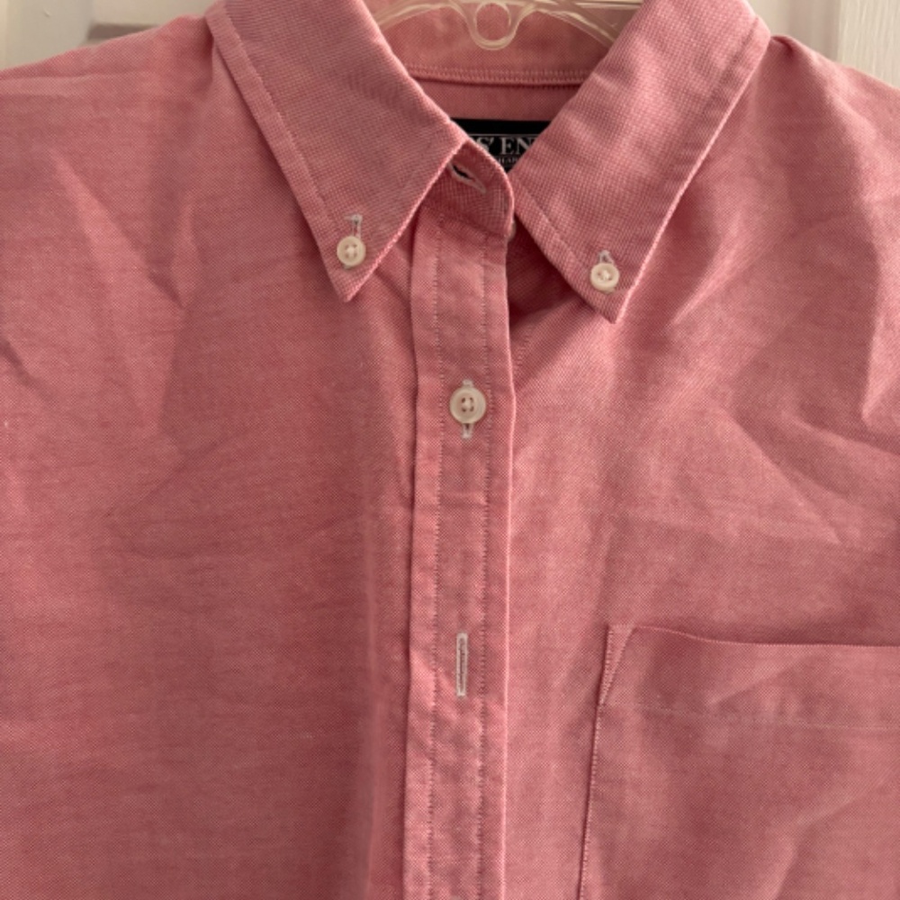Lands End Pink Collared L/S Shirt Size Petite 6 - Picture 7 of 8